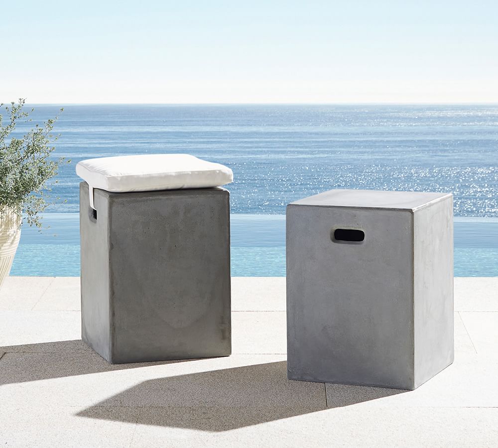 Concrete stool on sale side table